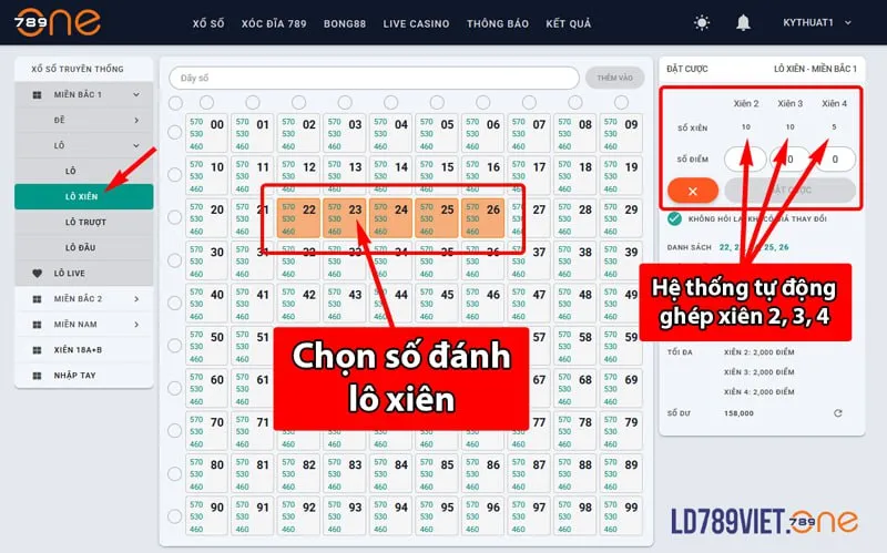Đánh lô xiên tại LD789